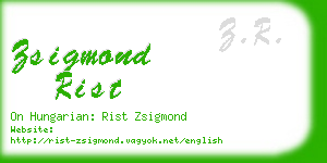 zsigmond rist business card